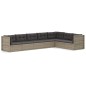 vidaXL 7-tlg. Garten-Lounge-Set mit Kissen Grau Poly Rattan vidaXL 7-tlg. Garten-Lounge-Set mit Kissen Grau Poly Rattan