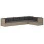 vidaXL 7-tlg. Garten-Lounge-Set mit Kissen Grau Poly Rattan vidaXL 7-tlg. Garten-Lounge-Set mit Kissen Grau Poly Rattan