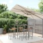 vidaXL 7-tlg. Gartenbar-Set Grau Poly Rattan & Massivholz Akazie vidaXL 7-tlg. Gartenbar-Set Grau Poly Rattan & Massivholz Akazie
