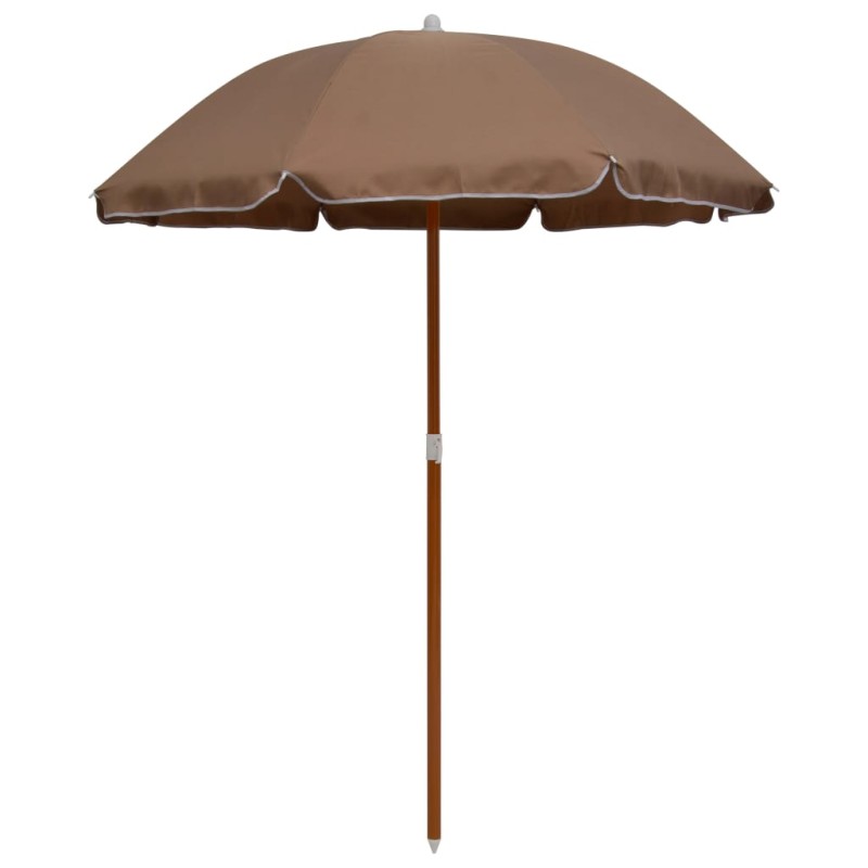 vidaXL Sonnenschirm mit Stahlmast 180 cm Taupe vidaXL Sonnenschirm mit Stahlmast 180 cm Taupe