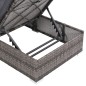 3-tlg. Garten-Lounge-Set mit Auflagen Poly Rattan Grau 3-tlg. Garten-Lounge-Set mit Auflagen Poly Rattan Grau