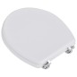 vidaXL Toilettensitze mit Deckel 2 Stk. MDF Weiß vidaXL Toilettensitze mit Deckel 2 Stk. MDF Weiß