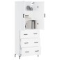 Highboard Weiß 69,5x34x180 cm Holzwerkstoff Highboard Weiß 69,5x34x180 cm Holzwerkstoff