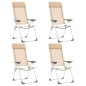Klappbare Campingstühle 4 Stk. Aluminium Creme Klappbare Campingstühle 4 Stk. Aluminium Creme