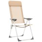 Klappbare Campingstühle 4 Stk. Aluminium Creme Klappbare Campingstühle 4 Stk. Aluminium Creme