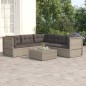 vidaXL 5-tlg. Garten-Lounge-Set mit Kissen Grau Poly Rattan vidaXL 5-tlg. Garten-Lounge-Set mit Kissen Grau Poly Rattan