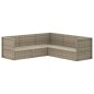 vidaXL 5-tlg. Garten-Lounge-Set mit Kissen Grau Poly Rattan vidaXL 5-tlg. Garten-Lounge-Set mit Kissen Grau Poly Rattan