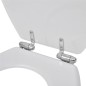 vidaXL Toilettensitze 2 Stk. mit Absenkautomatik MDF Weiß vidaXL Toilettensitze 2 Stk. mit Absenkautomatik MDF Weiß