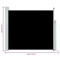vidaXL Ausziehbare Seitenmarkise 100×300 cm Schwarz vidaXL Ausziehbare Seitenmarkise 100×300 cm Schwarz