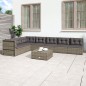 vidaXL 7-tlg. Garten-Lounge-Set mit Kissen Grau Poly Rattan vidaXL 7-tlg. Garten-Lounge-Set mit Kissen Grau Poly Rattan