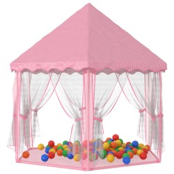 vidaXL Prinzessin-Spielzelt mit 250 Bällen Rosa 133x140 cm 