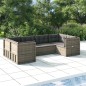 vidaXL 6-tlg. Garten-Lounge-Set mit Kissen Grau Poly Rattan vidaXL 6-tlg. Garten-Lounge-Set mit Kissen Grau Poly Rattan