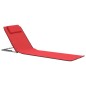 vidaXL Klappbare Strandmatte 2 Stk. Stahl und Stoff Rot vidaXL Klappbare Strandmatte 2 Stk. Stahl und Stoff Rot
