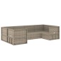 vidaXL 6-tlg. Garten-Lounge-Set mit Kissen Grau Poly Rattan vidaXL 6-tlg. Garten-Lounge-Set mit Kissen Grau Poly Rattan