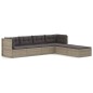 vidaXL 6-tlg. Garten-Lounge-Set mit Kissen Grau Poly Rattan vidaXL 6-tlg. Garten-Lounge-Set mit Kissen Grau Poly Rattan