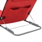 vidaXL Klappbare Strandmatte 2 Stk. Stahl und Stoff Rot vidaXL Klappbare Strandmatte 2 Stk. Stahl und Stoff Rot