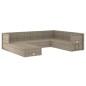 vidaXL 8-tlg. Garten-Lounge-Set mit Kissen Grau Poly Rattan vidaXL 8-tlg. Garten-Lounge-Set mit Kissen Grau Poly Rattan