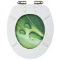 vidaXL Toilettensitze Soft-Close-Deckel 2 Stk. MDF Grün Wassertropfen vidaXL Toilettensitze Soft-Close-Deckel 2 Stk. MDF Grün Wassertropfen