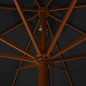 vidaXL Sonnenschirm mit Holzmast 330 cm Anthrazit vidaXL Sonnenschirm mit Holzmast 330 cm Anthrazit