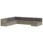 vidaXL 9-tlg. Garten-Lounge-Set mit Kissen Grau Poly Rattan vidaXL 9-tlg. Garten-Lounge-Set mit Kissen Grau Poly Rattan