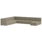 vidaXL 9-tlg. Garten-Lounge-Set mit Kissen Grau Poly Rattan vidaXL 9-tlg. Garten-Lounge-Set mit Kissen Grau Poly Rattan