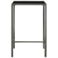 vidaXL Garten-Bartisch Grau 70x70x110 cm Poly Rattan und Glas vidaXL Garten-Bartisch Grau 70x70x110 cm Poly Rattan und Glas