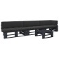 vidaXL 4-tlg. Paletten-Lounge-Set Schwarz Imprägniertes Kiefernholz vidaXL 4-tlg. Paletten-Lounge-Set Schwarz Imprägniertes Kiefernholz