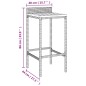 vidaXL 9-tlg. Gartenbar-Set Grau Poly Rattan & Massivholz Akazie vidaXL 9-tlg. Gartenbar-Set Grau Poly Rattan & Massivholz Akazie