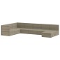 vidaXL 8-tlg. Garten-Lounge-Set mit Kissen Grau Poly Rattan vidaXL 8-tlg. Garten-Lounge-Set mit Kissen Grau Poly Rattan