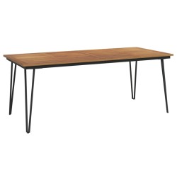 vidaXL Gartentisch Haarnadel-Tischbeine 200x90x75 cm Akazie Massivholz