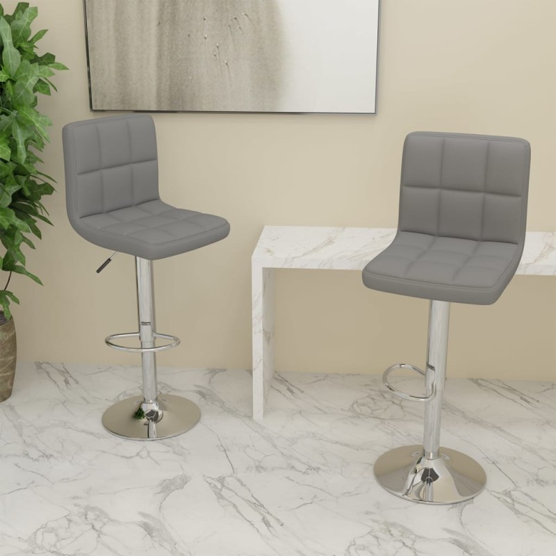 vidaXL Barhocker 2 Stk. Hellgrau Stoff vidaXL Barhocker 2 Stk. Hellgrau Stoff