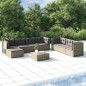 vidaXL 8-tlg. Garten-Lounge-Set mit Kissen Grau Poly Rattan vidaXL 8-tlg. Garten-Lounge-Set mit Kissen Grau Poly Rattan