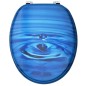 vidaXL Toilettensitze mit Deckel 2 Stk. MDF Blau Wassertropfen-Design vidaXL Toilettensitze mit Deckel 2 Stk. MDF Blau Wassertropfen-Design