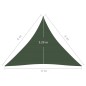 vidaXL Sonnensegel 160 g/m² Dunkelgrün 4x4x4 m HDPE vidaXL Sonnensegel 160 g/m² Dunkelgrün 4x4x4 m HDPE