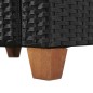 4-tlg. Garten-Lounge-Set mit Auflagen Poly Rattan Schwarz 4-tlg. Garten-Lounge-Set mit Auflagen Poly Rattan Schwarz