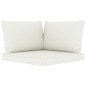vidaXL Garten-Palettensofa 3-Sitzer mit Kissen in Creme Kiefernholz vidaXL Garten-Palettensofa 3-Sitzer mit Kissen in Creme Kiefernholz
