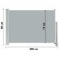 vidaXL Ausziehbare Seitenmarkise 80×300 cm Grau vidaXL Ausziehbare Seitenmarkise 80×300 cm Grau