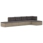 vidaXL 6-tlg. Garten-Lounge-Set mit Kissen Grau Poly Rattan vidaXL 6-tlg. Garten-Lounge-Set mit Kissen Grau Poly Rattan