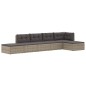 vidaXL 6-tlg. Garten-Lounge-Set mit Kissen Grau Poly Rattan vidaXL 6-tlg. Garten-Lounge-Set mit Kissen Grau Poly Rattan