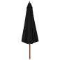 vidaXL Sonnenschirm mit Holzmast 330 cm Schwarz vidaXL Sonnenschirm mit Holzmast 330 cm Schwarz
