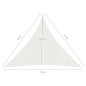 vidaXL Sonnensegel 160 g/m² Weiß 4x4x4 m HDPE vidaXL Sonnensegel 160 g/m² Weiß 4x4x4 m HDPE