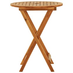 vidaXL Klappbarer Gartentisch Ø60x75 cm Massivholz Eukalyptus