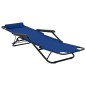 Klappbare Sonnenliegen 2 Stk. mit Fußablage Blau Klappbare Sonnenliegen 2 Stk. mit Fußablage Blau