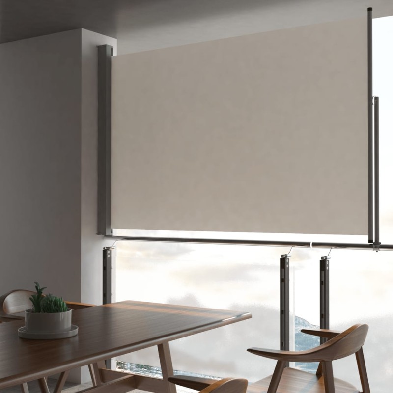 vidaXL Ausziehbare Seitenmarkise 160x300 cm Creme vidaXL Ausziehbare Seitenmarkise 160x300 cm Creme