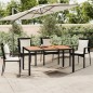vidaXL Gartentisch mit Holzplatte Schwarz Poly Rattan & Akazienholz vidaXL Gartentisch mit Holzplatte Schwarz Poly Rattan & Akazienholz