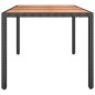 vidaXL Gartentisch mit Holzplatte Schwarz Poly Rattan & Akazienholz vidaXL Gartentisch mit Holzplatte Schwarz Poly Rattan & Akazienholz