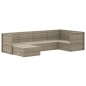 vidaXL 6-tlg. Garten-Lounge-Set mit Kissen Grau Poly Rattan vidaXL 6-tlg. Garten-Lounge-Set mit Kissen Grau Poly Rattan
