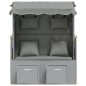 vidaXL Strandkorb mit Kissen Poly Rattan und Massivholz Grau vidaXL Strandkorb mit Kissen Poly Rattan und Massivholz Grau