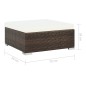 8-tlg. Garten-Lounge-Set mit Auflagen Poly Rattan Braun 8-tlg. Garten-Lounge-Set mit Auflagen Poly Rattan Braun