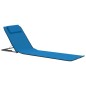 Klappbare Strandmatte 2 Stk. Stahl und Stoff Blau Klappbare Strandmatte 2 Stk. Stahl und Stoff Blau